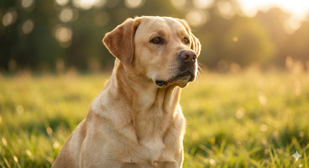  A healthy Labrador showing the results of efforts to boost dog immunity naturally.
